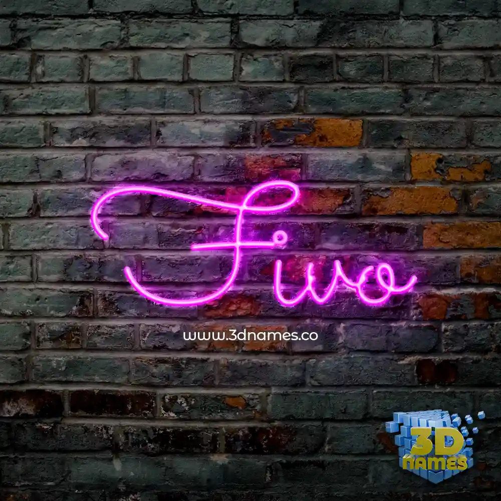 fivo in Pink Neon style - 3D name wallpaper