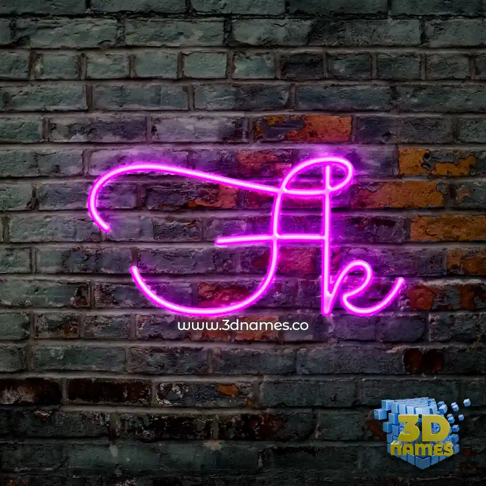 fk in Pink Neon style - 3D name wallpaper