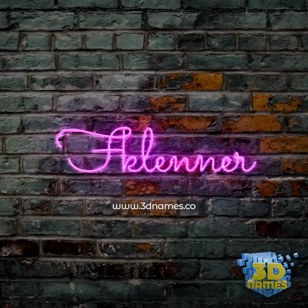 fklenner in Pink Neon style - 3D name wallpaper