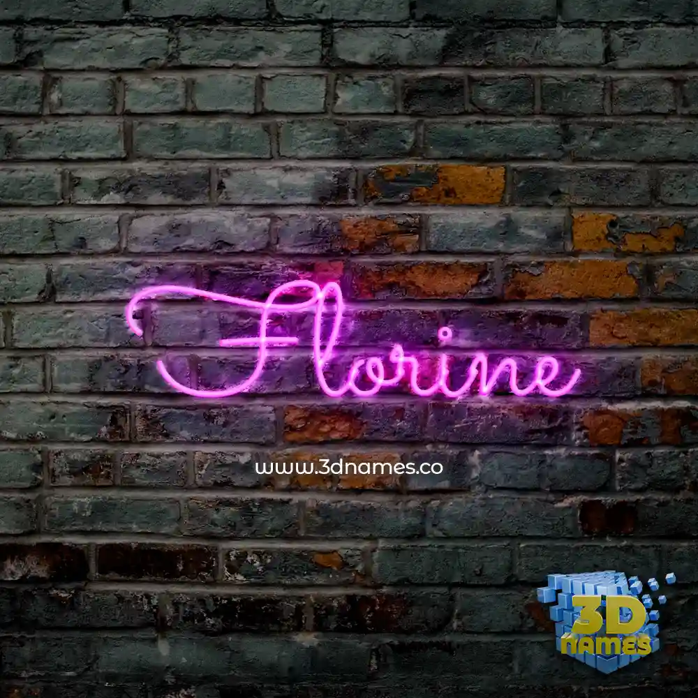 florine in Pink Neon style - 3D name wallpaper