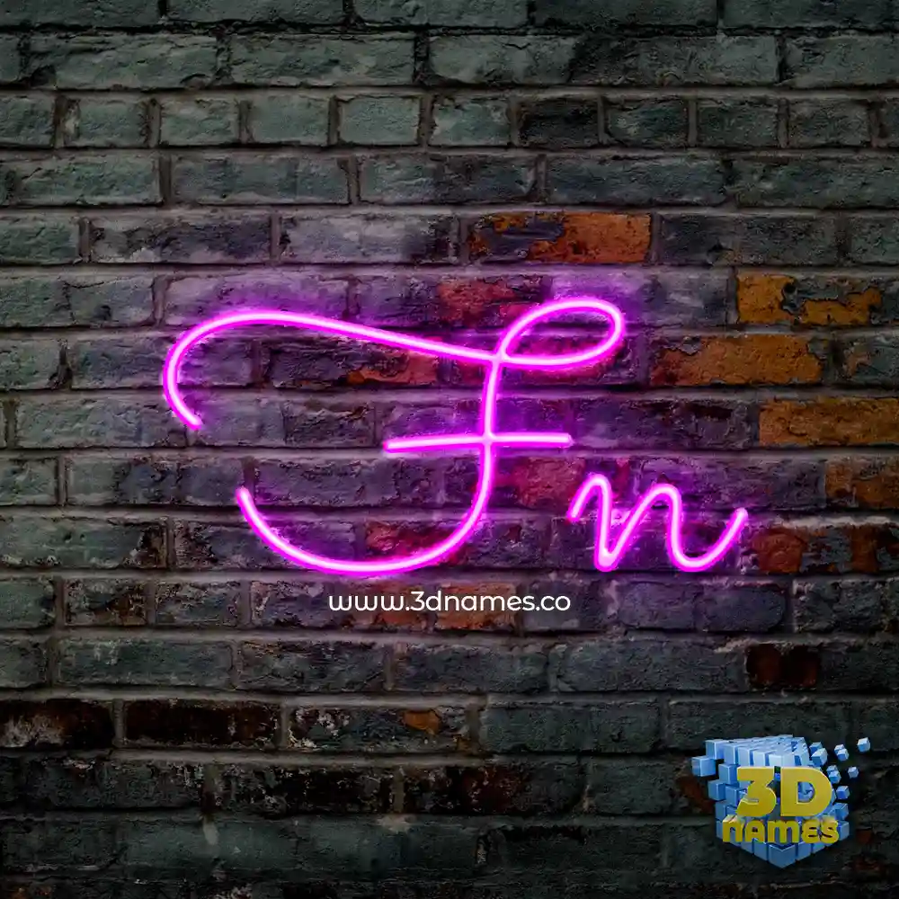 fn in Pink Neon style - 3D name wallpaper