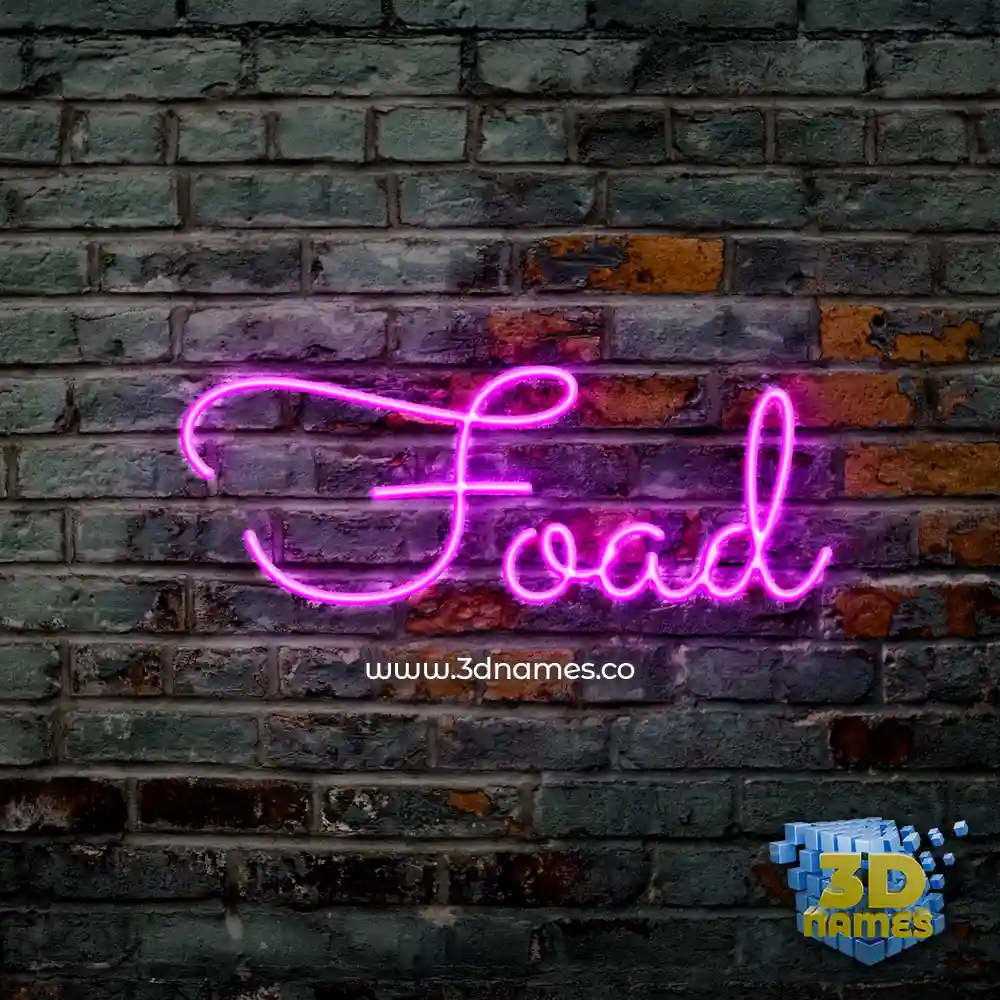 foad in Pink Neon style - 3D name wallpaper