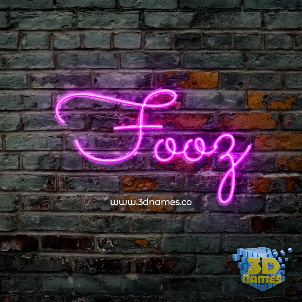 fooz in Pink Neon style - 3D name wallpaper