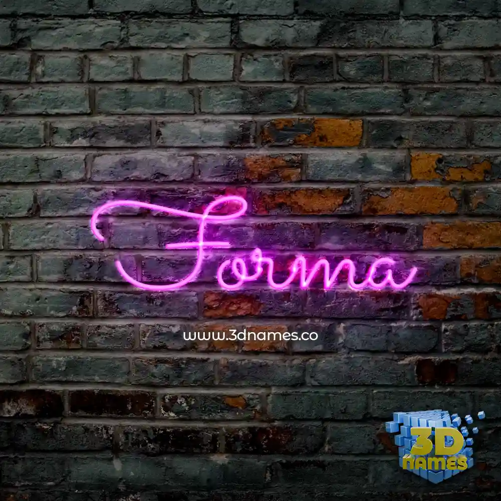 forma in Pink Neon style - 3D name wallpaper