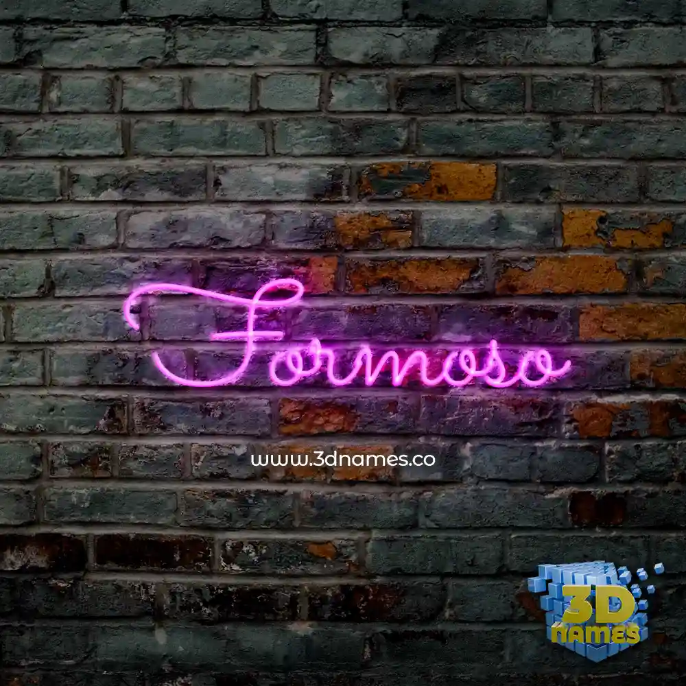 formoso in Pink Neon style - 3D name wallpaper