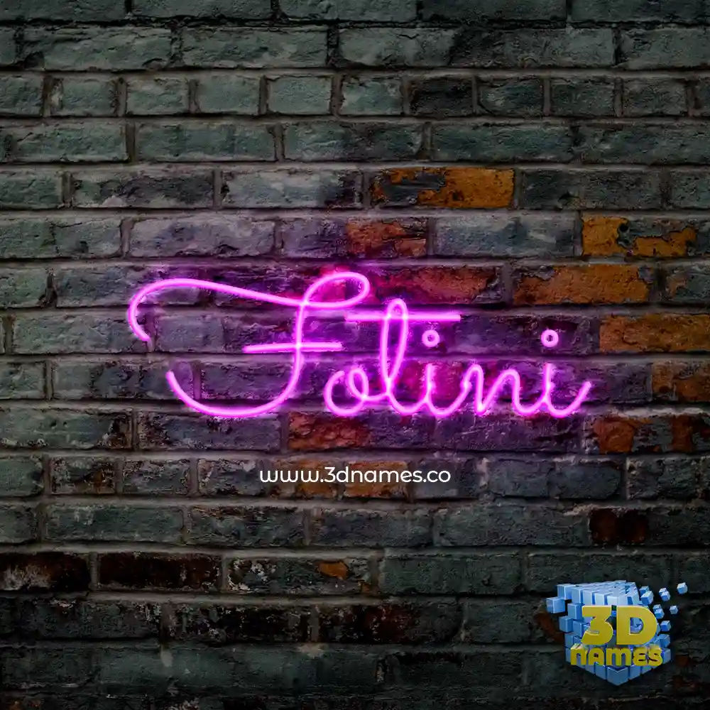 fotini in Pink Neon style - 3D name wallpaper