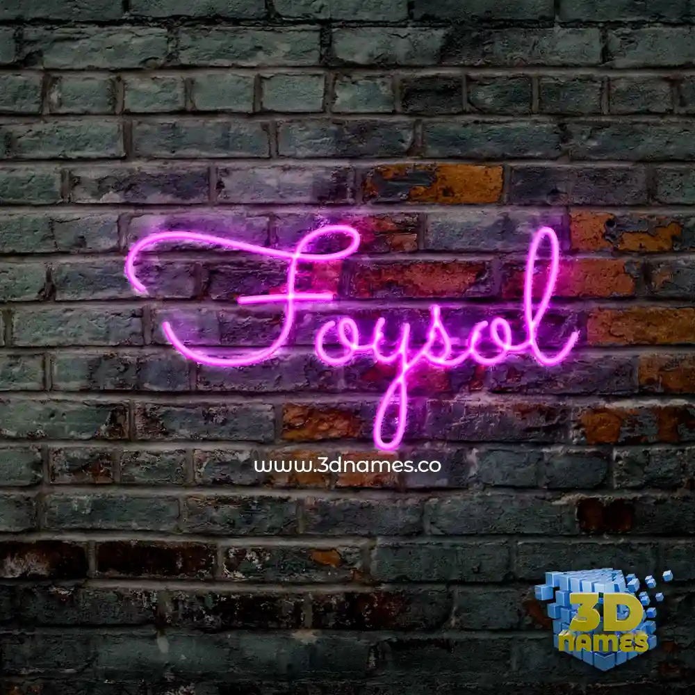 foysol in Pink Neon style - 3D name wallpaper