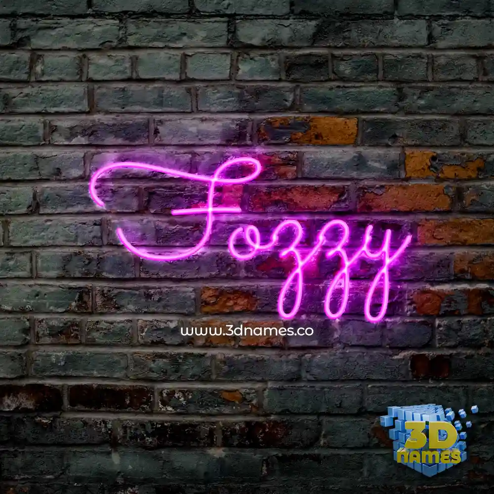 fozzy in Pink Neon style - 3D name wallpaper