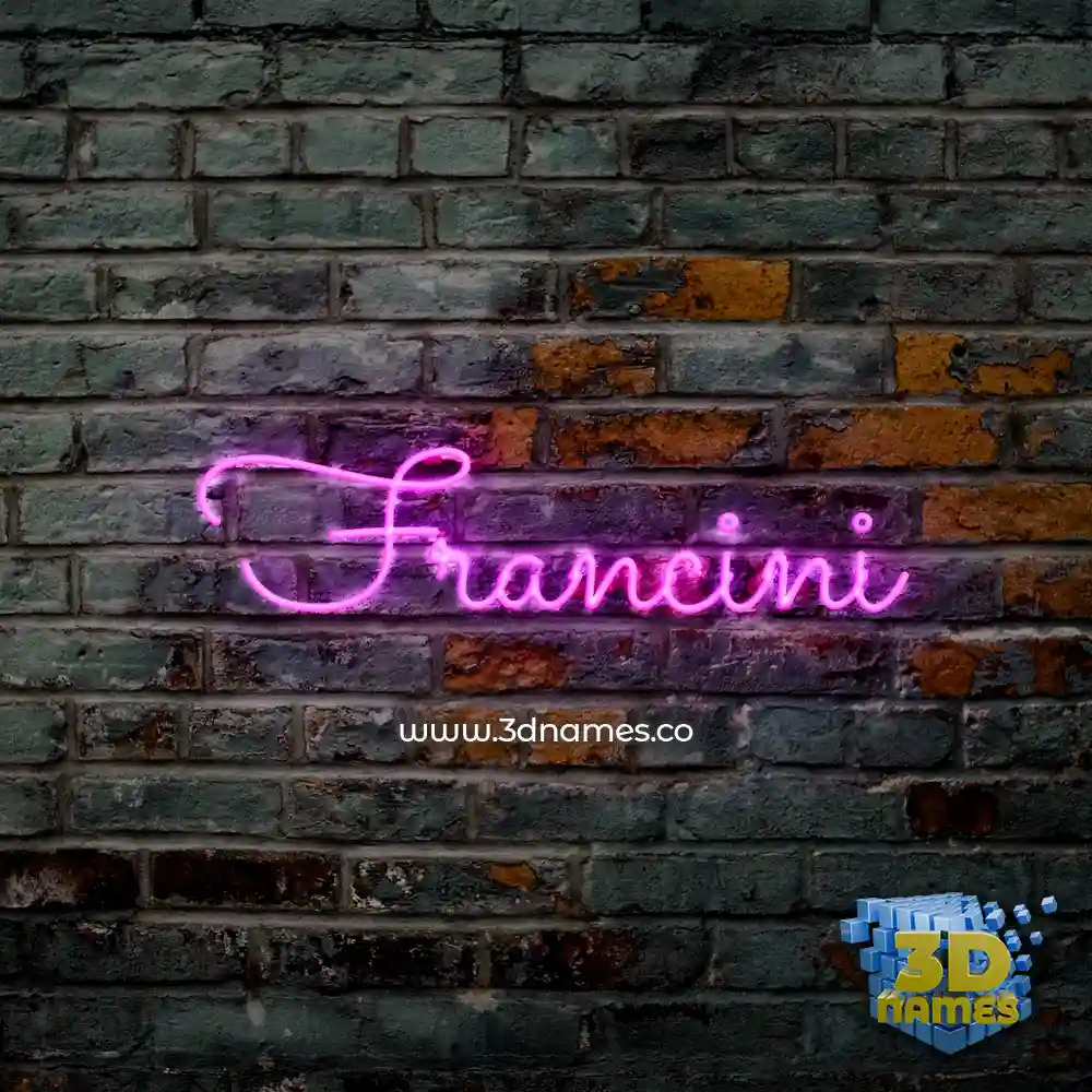 francini in Pink Neon style - 3D name wallpaper