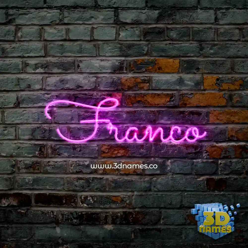 franco in Pink Neon style - 3D name wallpaper