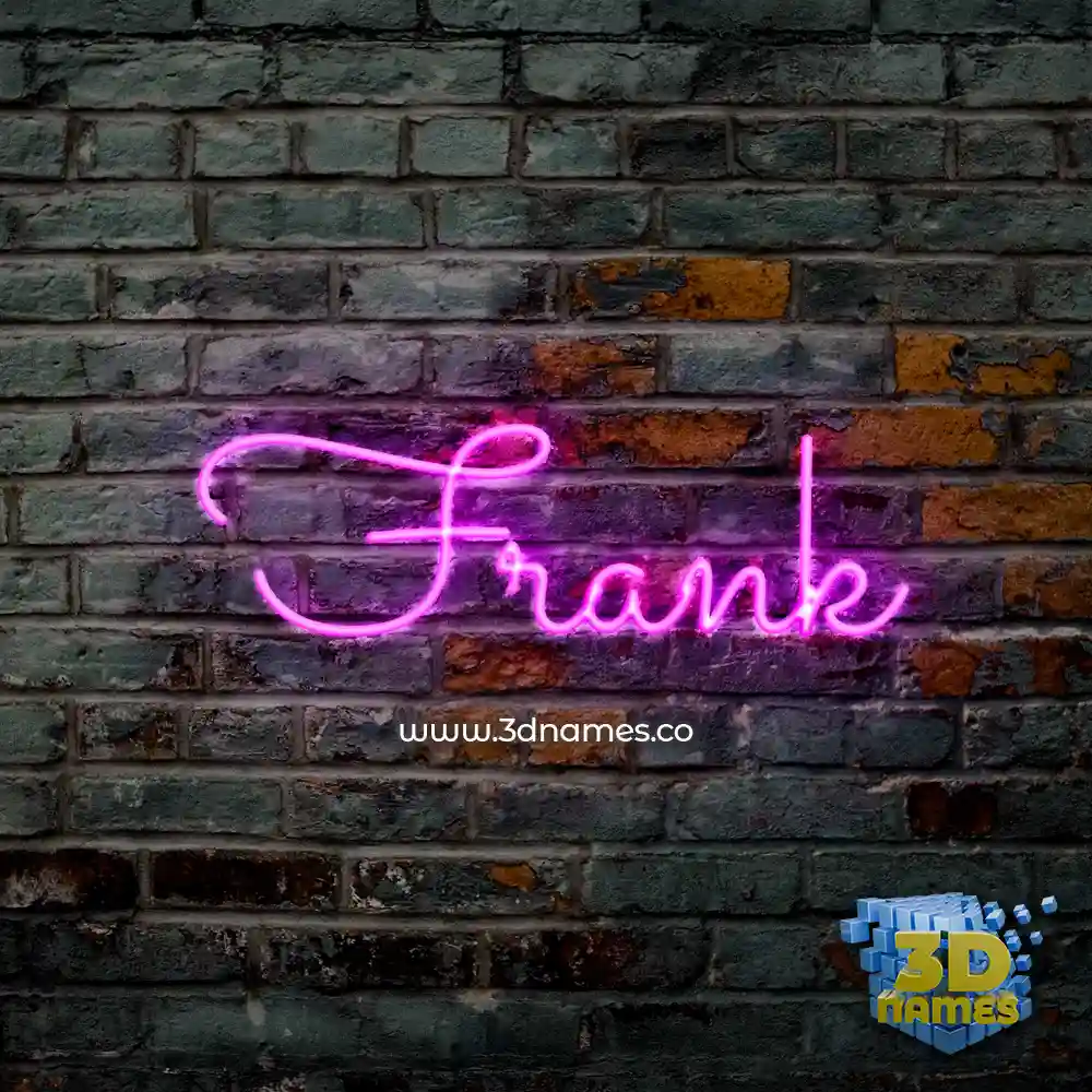 frank in Pink Neon style - 3D name wallpaper