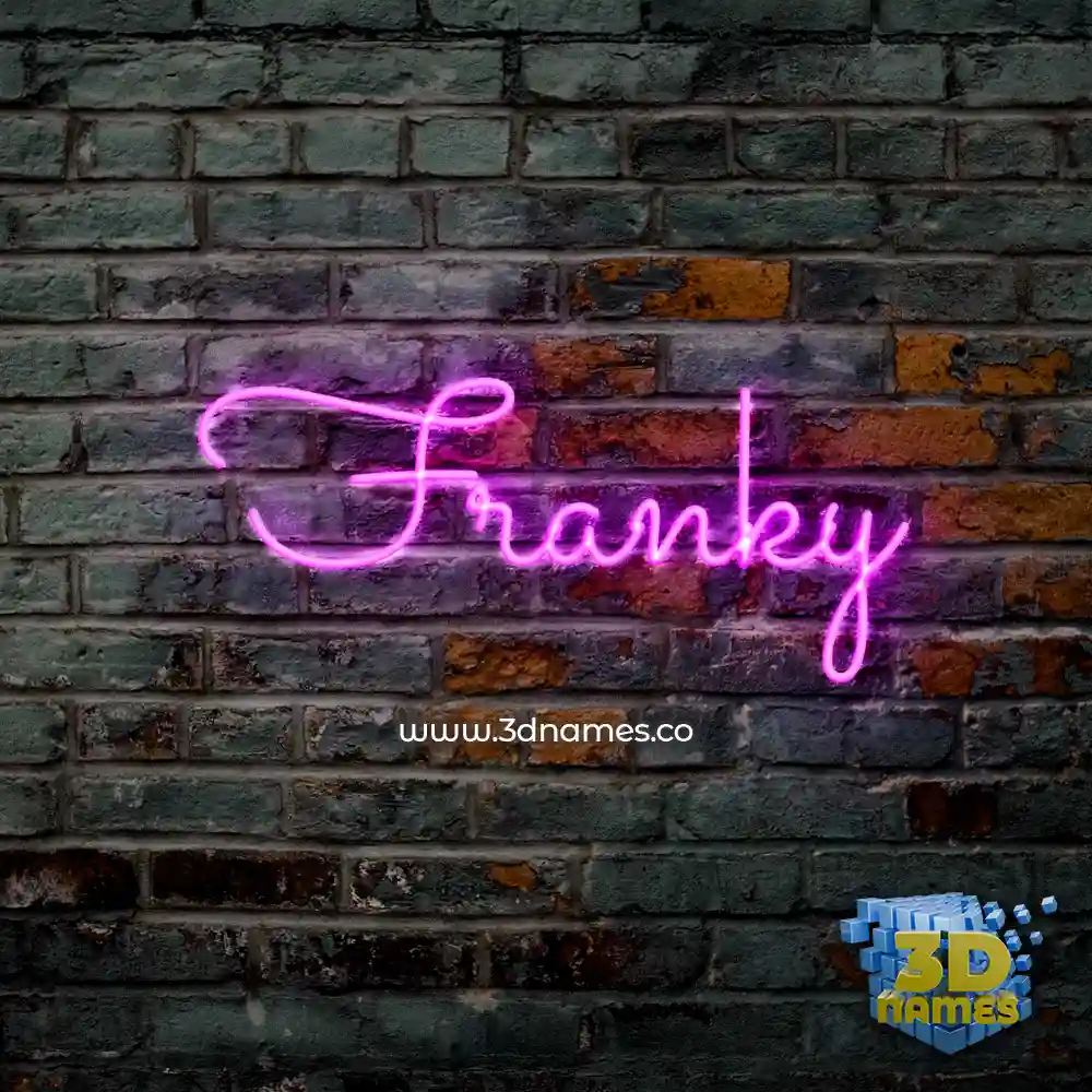 franky in Pink Neon style - 3D name wallpaper