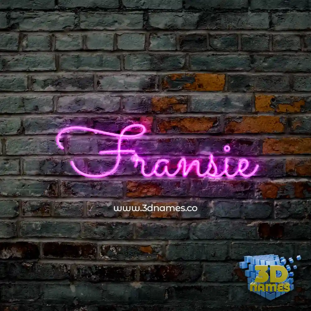 fransie in Pink Neon style - 3D name wallpaper