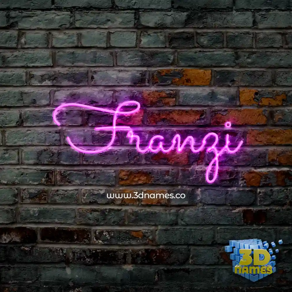 franzi in Pink Neon style - 3D name wallpaper