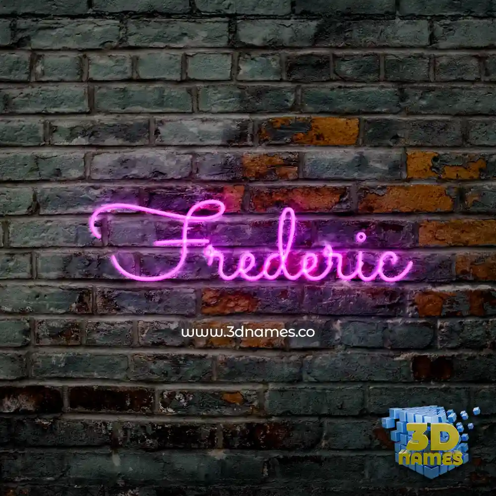 frederic in Pink Neon style - 3D name wallpaper