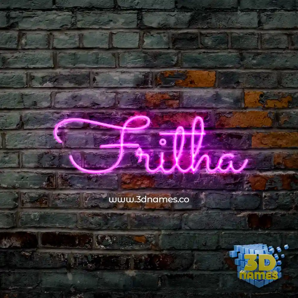 fritha in Pink Neon style - 3D name wallpaper