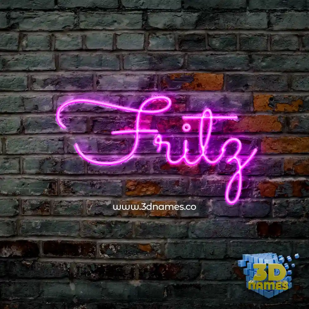 fritz in Pink Neon style - 3D name wallpaper