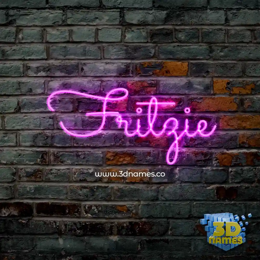 fritzie in Pink Neon style - 3D name wallpaper