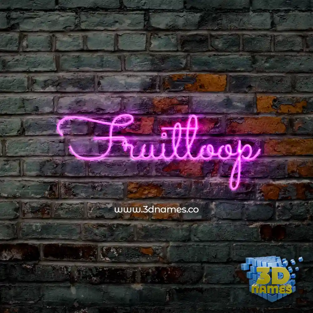 fruitloop in Pink Neon style - 3D name wallpaper
