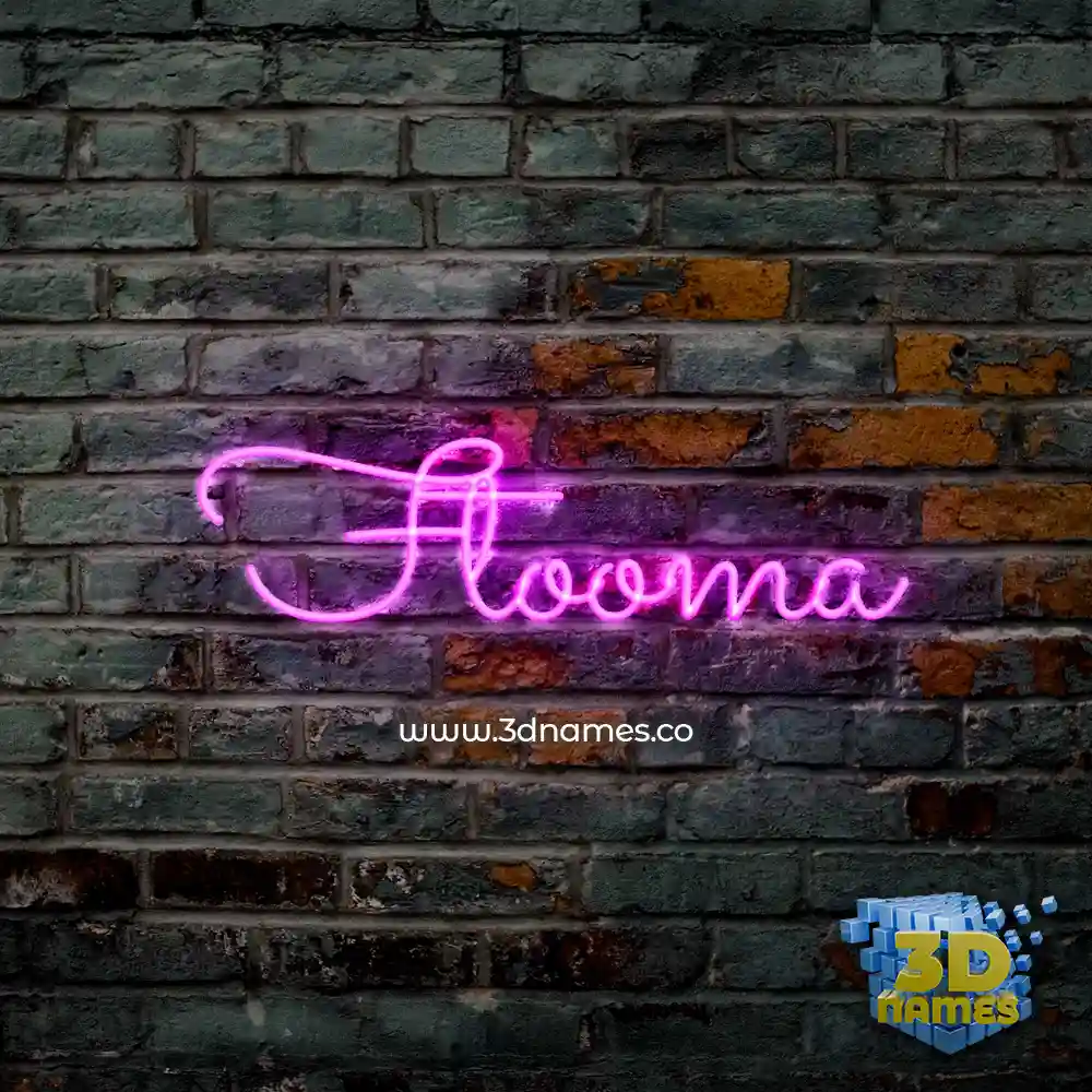 ftooma in Pink Neon style - 3D name wallpaper