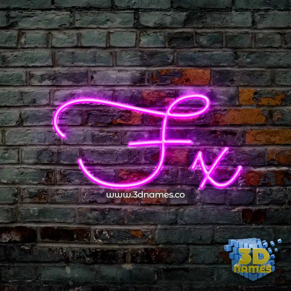 fx in Pink Neon style - 3D name wallpaper