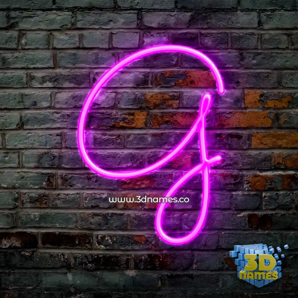 g in Pink Neon style - 3D name wallpaper