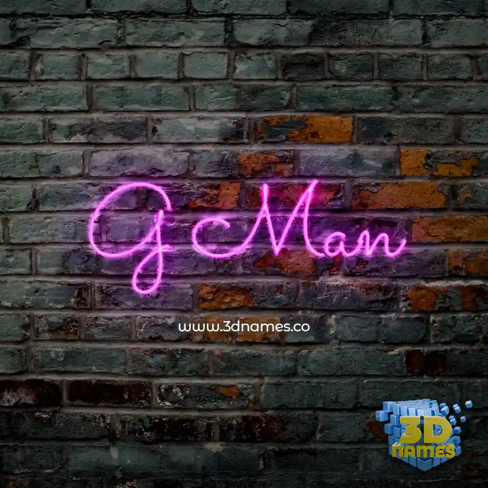 g man in Pink Neon style - 3D name wallpaper