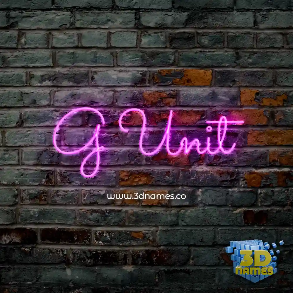g unit in Pink Neon style - 3D name wallpaper