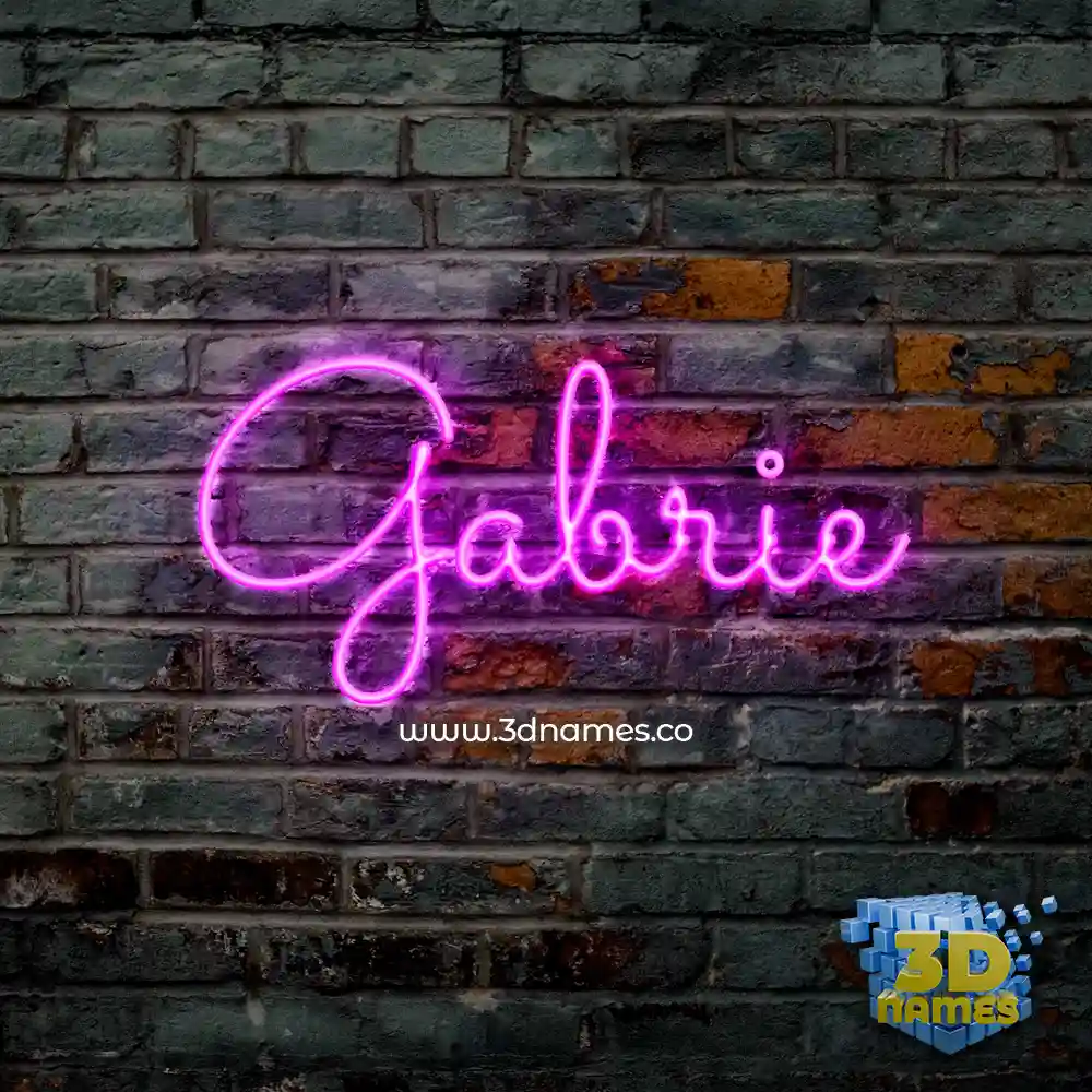 gabrie in Pink Neon style - 3D name wallpaper