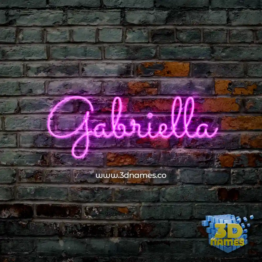 gabriella in Pink Neon style - 3D name wallpaper