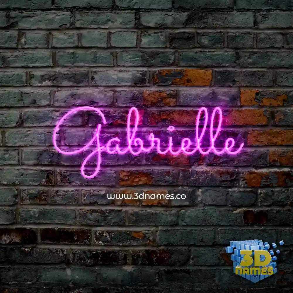 gabrielle in Pink Neon style - 3D name wallpaper