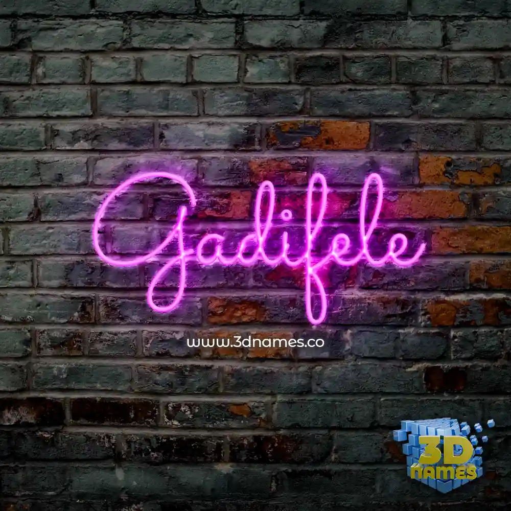 gadifele in Pink Neon style - 3D name wallpaper