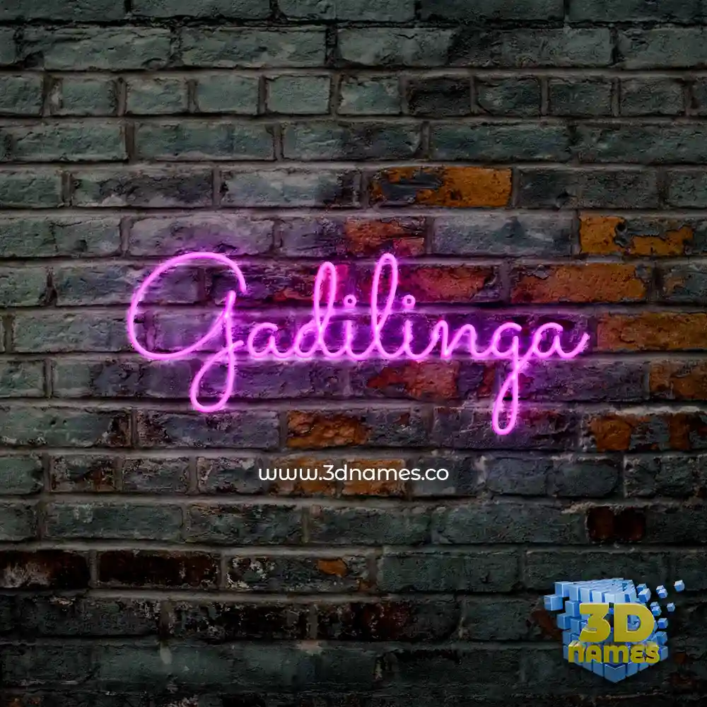 gadilinga in Pink Neon style - 3D name wallpaper