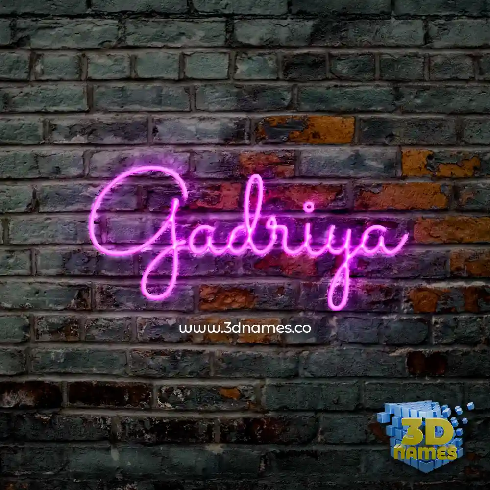 gadriya in Pink Neon style - 3D name wallpaper