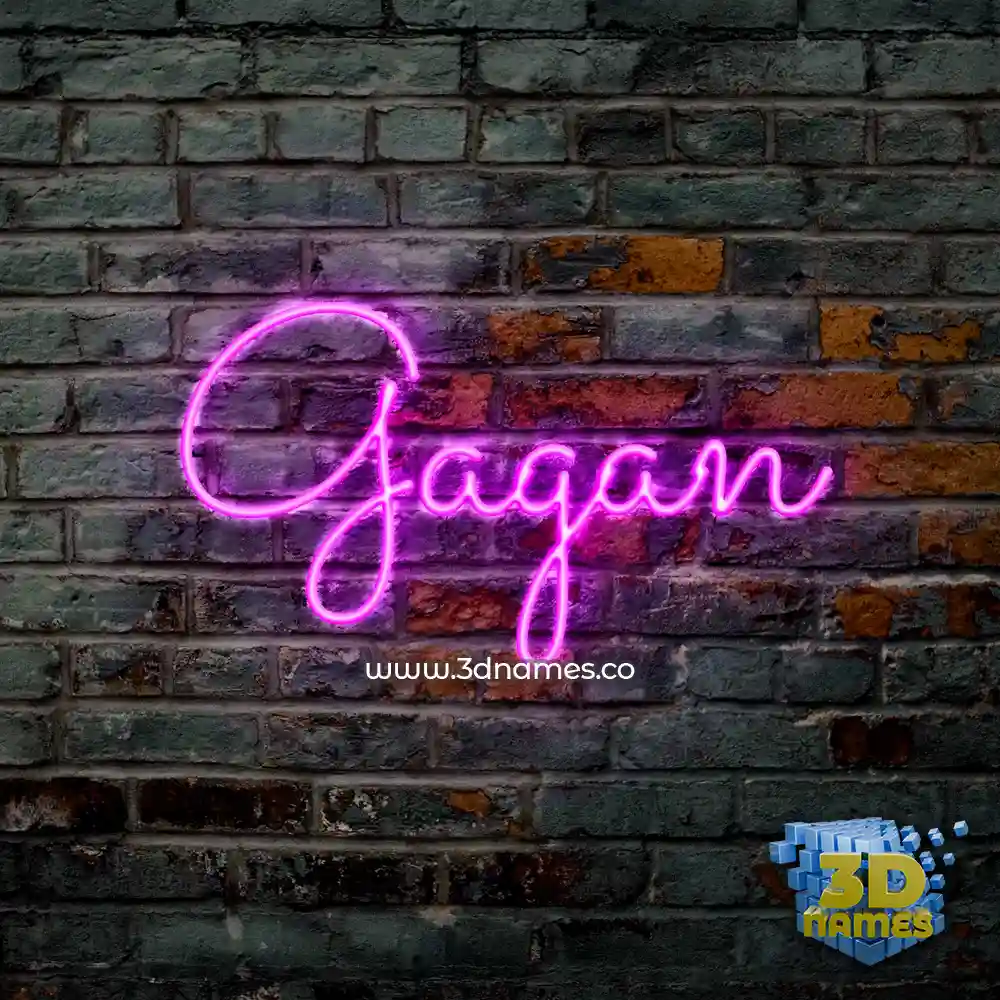 gagan in Pink Neon style - 3D name wallpaper
