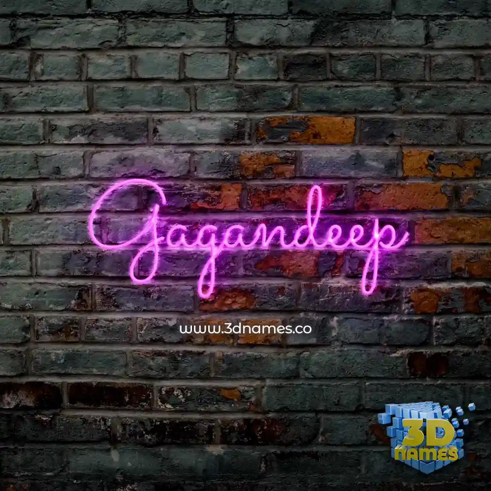 gagandeep in Pink Neon style - 3D name wallpaper