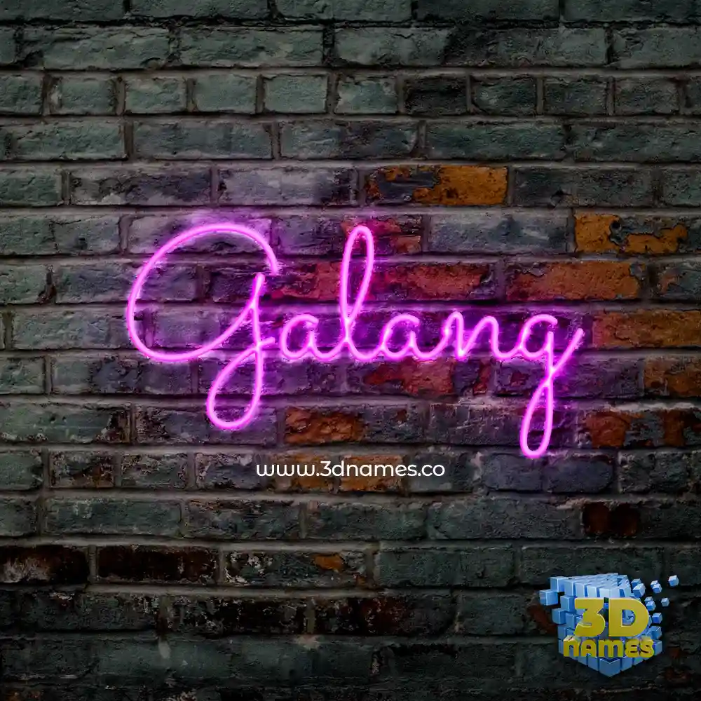 galang in Pink Neon style - 3D name wallpaper
