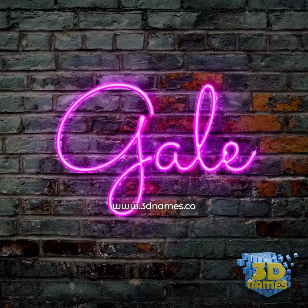 gale in Pink Neon style - 3D name wallpaper