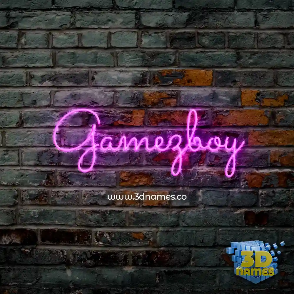 gamezboy in Pink Neon style - 3D name wallpaper