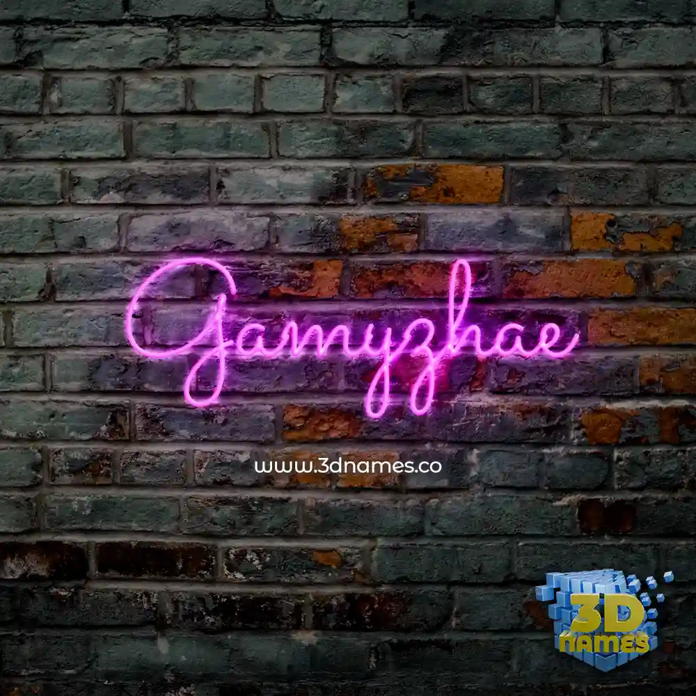gamyzhae in Pink Neon style - 3D name wallpaper