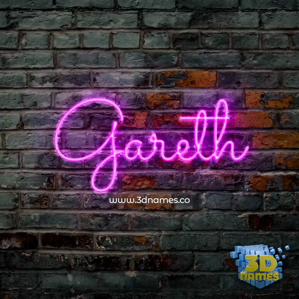 gareth in Pink Neon style - 3D name wallpaper