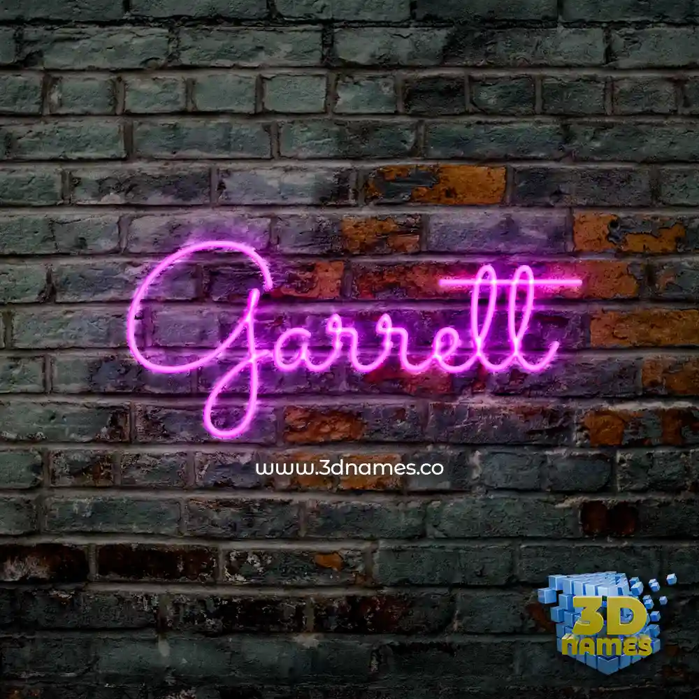 garrett in Pink Neon style - 3D name wallpaper