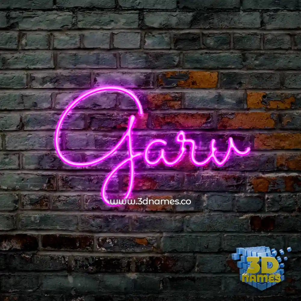garv in Pink Neon style - 3D name wallpaper