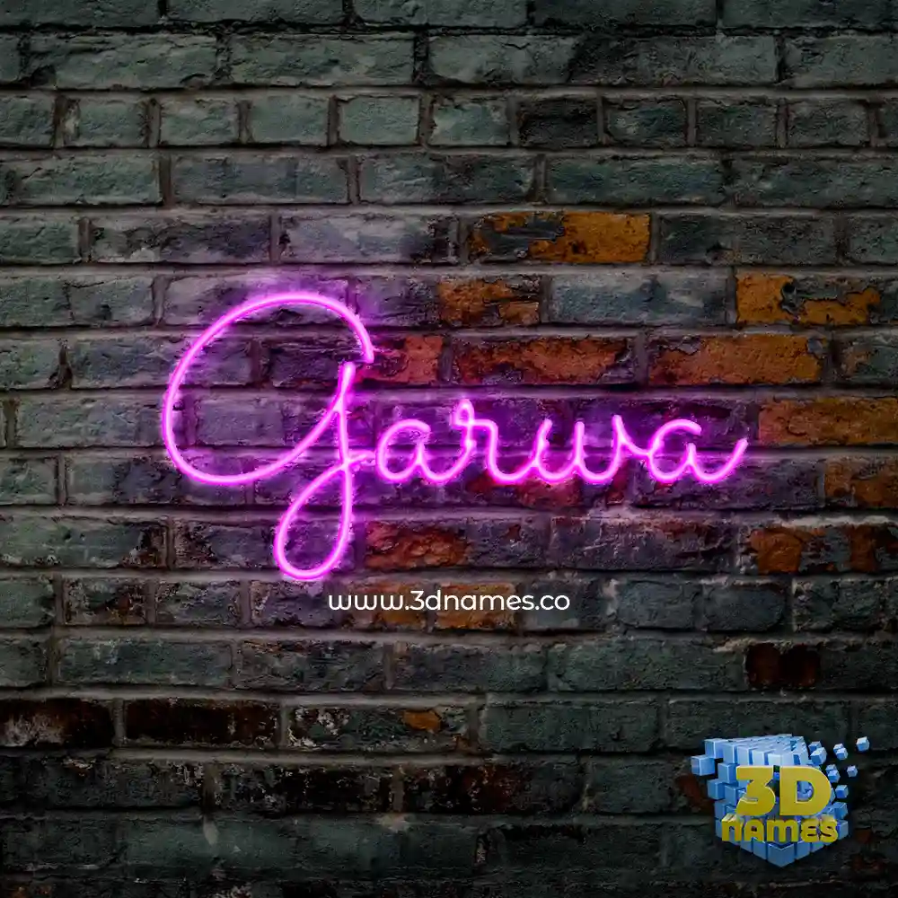 garwa in Pink Neon style - 3D name wallpaper
