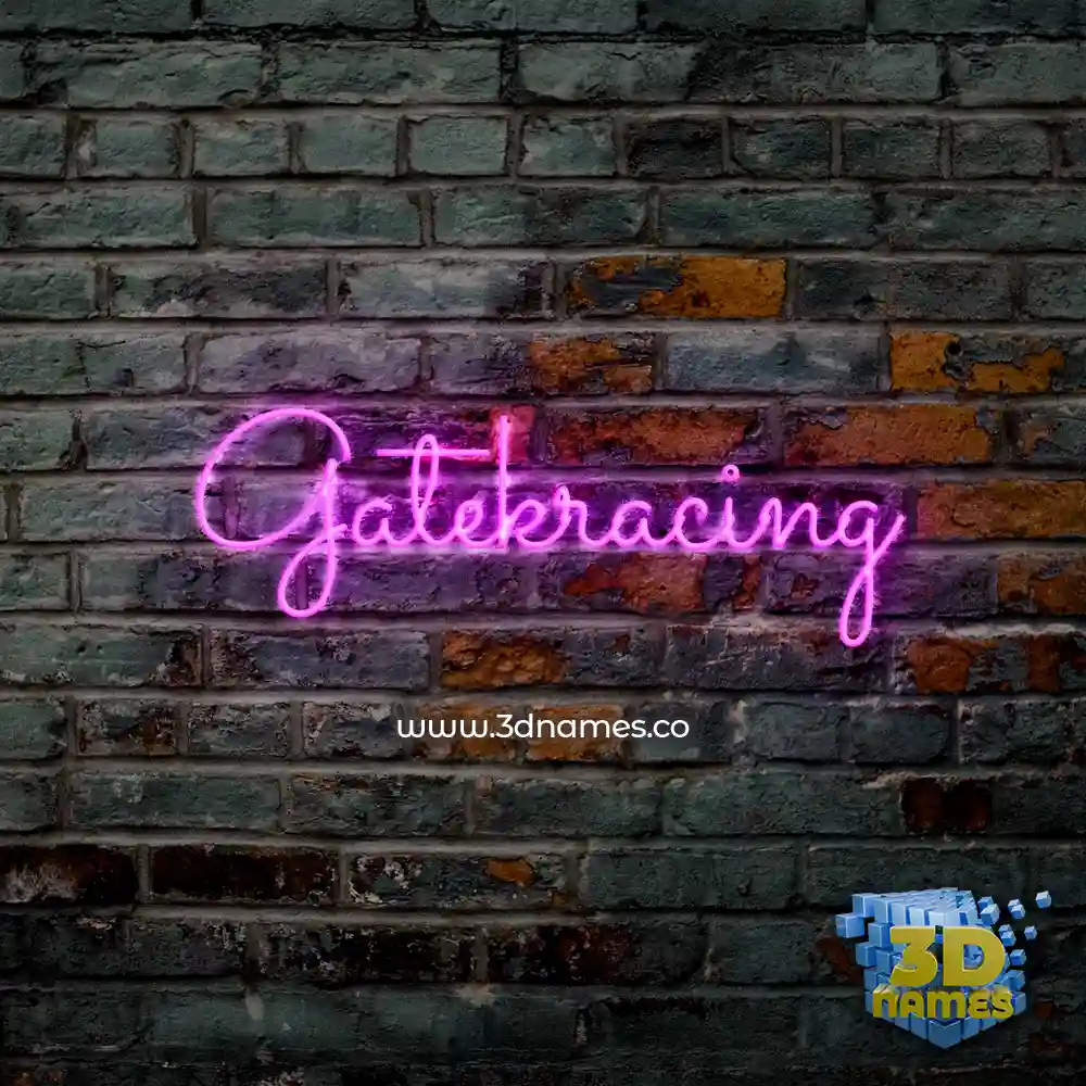 gatekracing in Pink Neon style - 3D name wallpaper