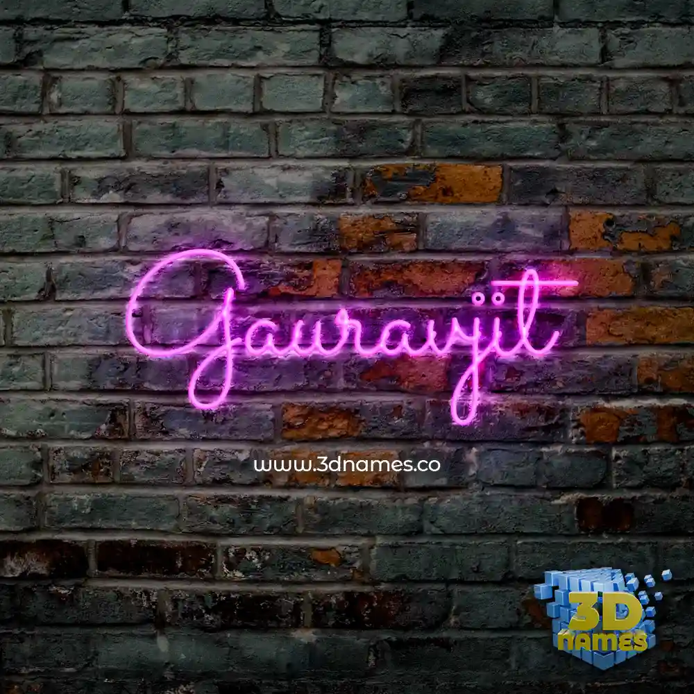 gauravjit in Pink Neon style - 3D name wallpaper