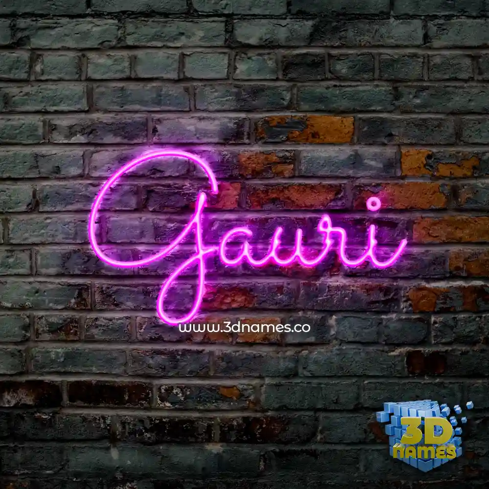 gauri in Pink Neon style - 3D name wallpaper
