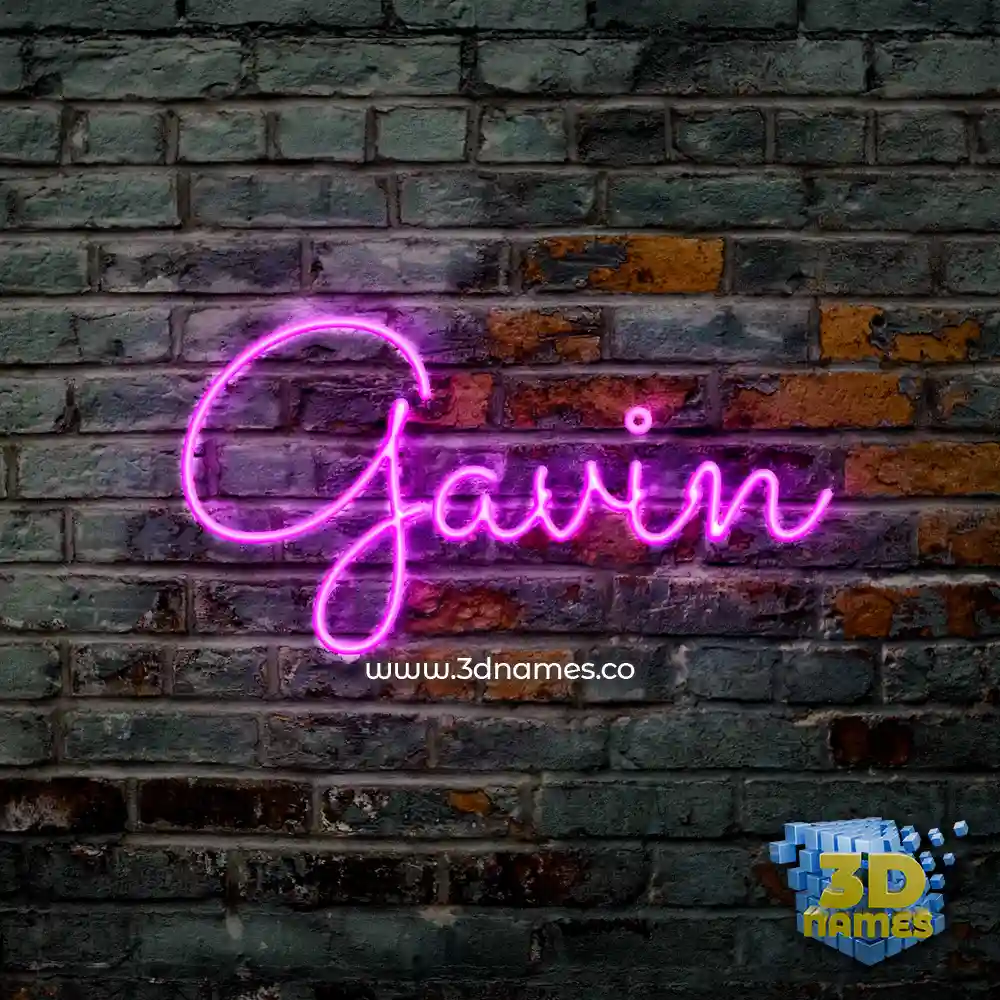 gavin in Pink Neon style - 3D name wallpaper