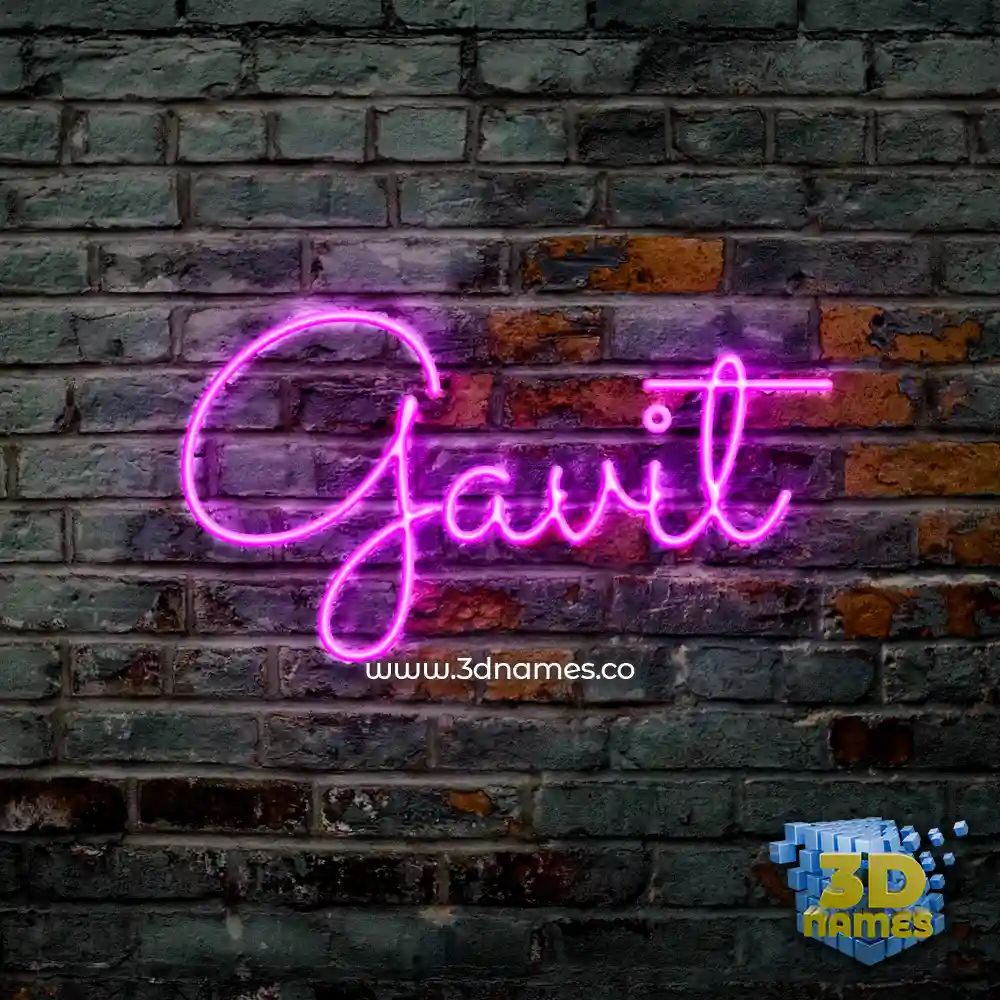 gavit in Pink Neon style - 3D name wallpaper