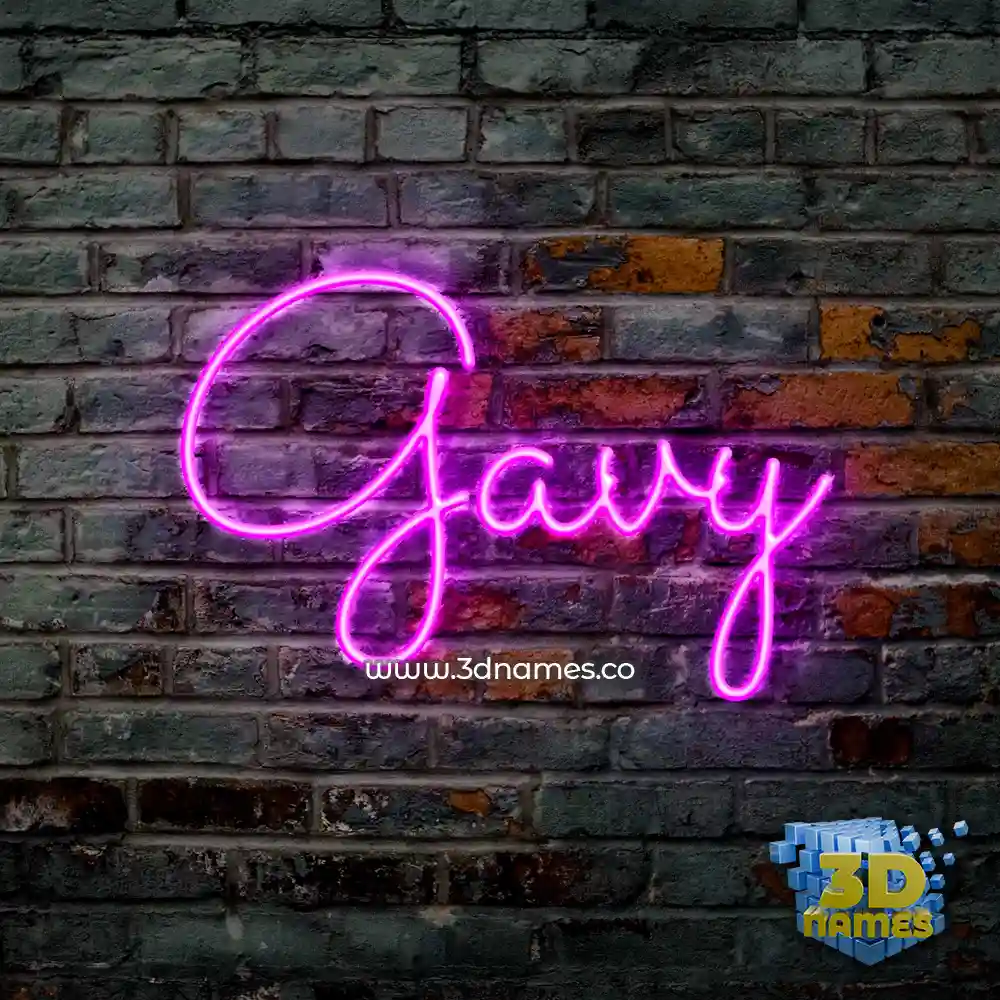 gavy in Pink Neon style - 3D name wallpaper